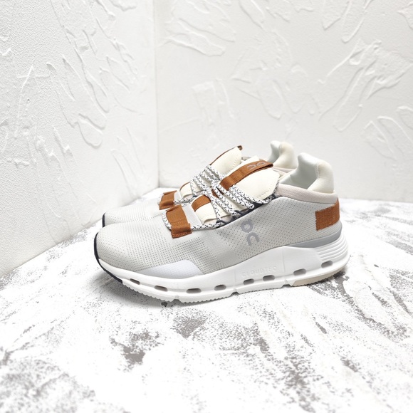 On Running White and Brown Sneakers - Picture 2 of 10